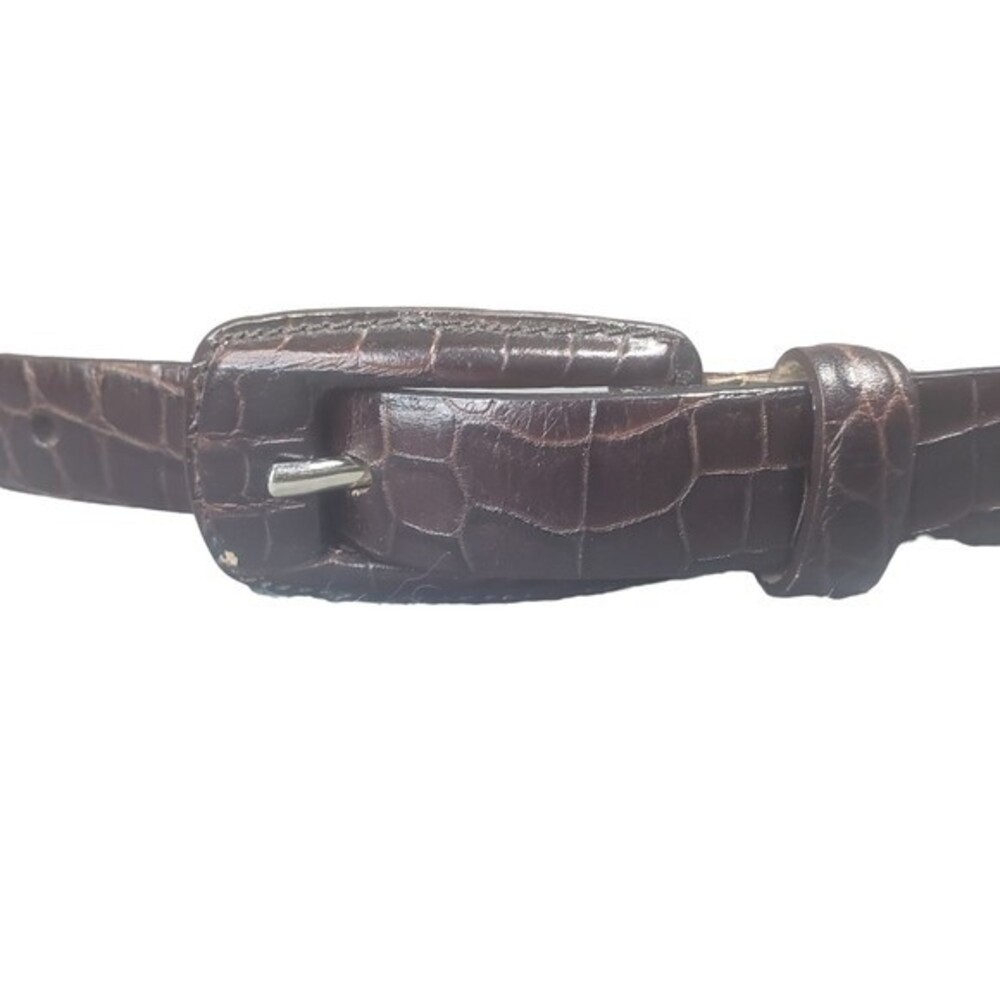 Talbots Vegetable Cure Leather Women's Belt Size XS 24"-28" Fashion Reptile